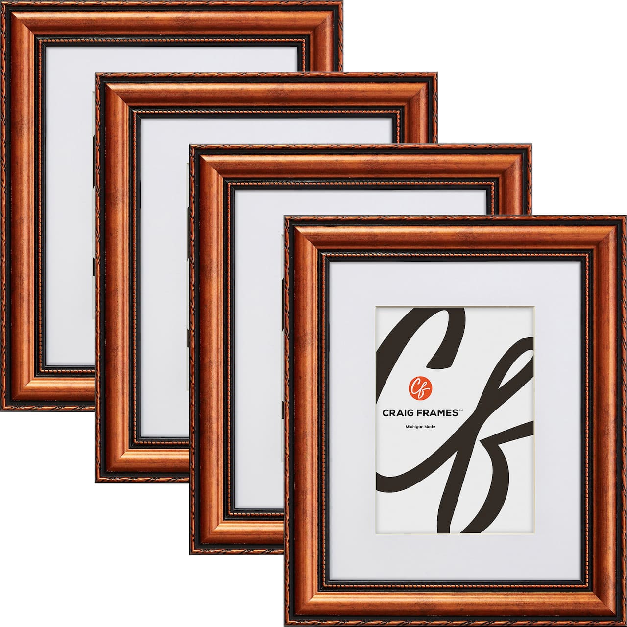 4 Pack Craig Frames Victoria Copper Picture Frame with Mat